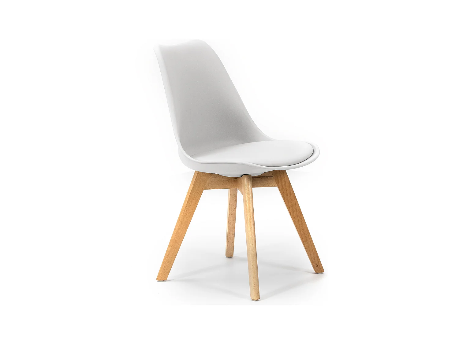 Juego de mesa 120x80 cm y 4 sillas de comedor Klara color Blanco