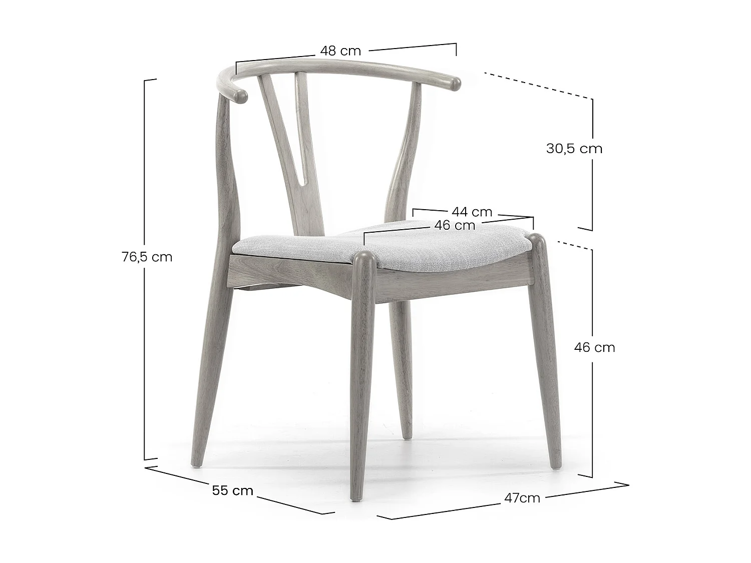 Juego de mesa 140x80 cm y 4 sillas de comedor Rustic color Roble