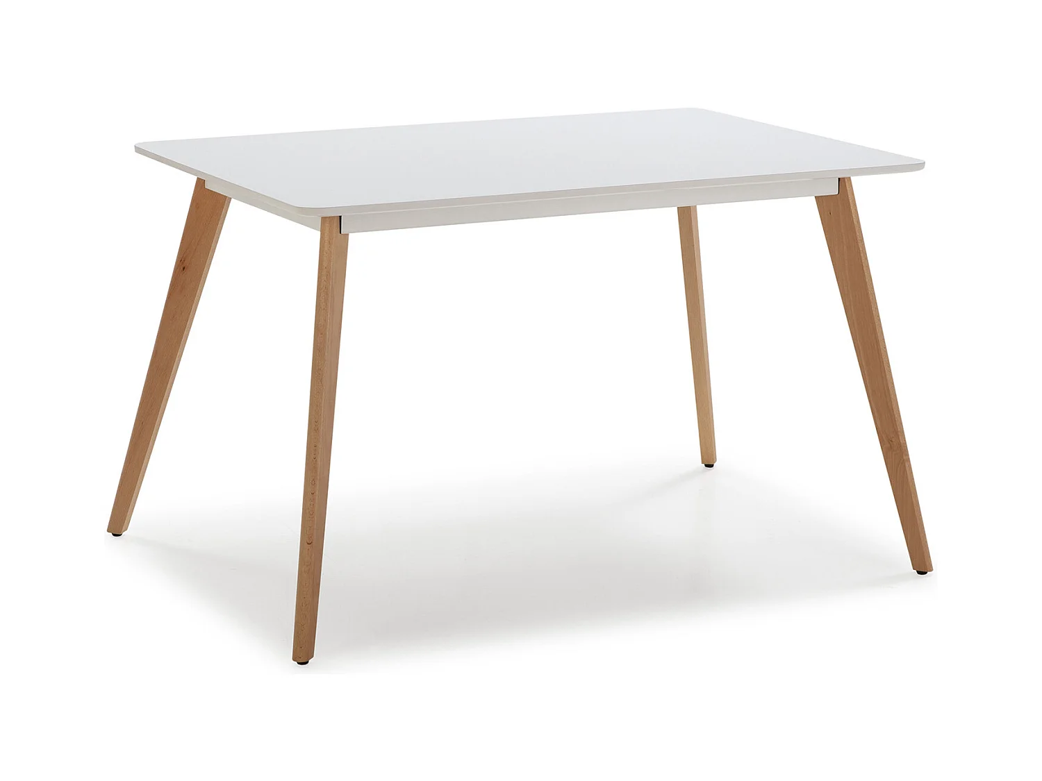 Juego de mesa 120x80 cm y 4 sillas de comedor Kana color Mostaza