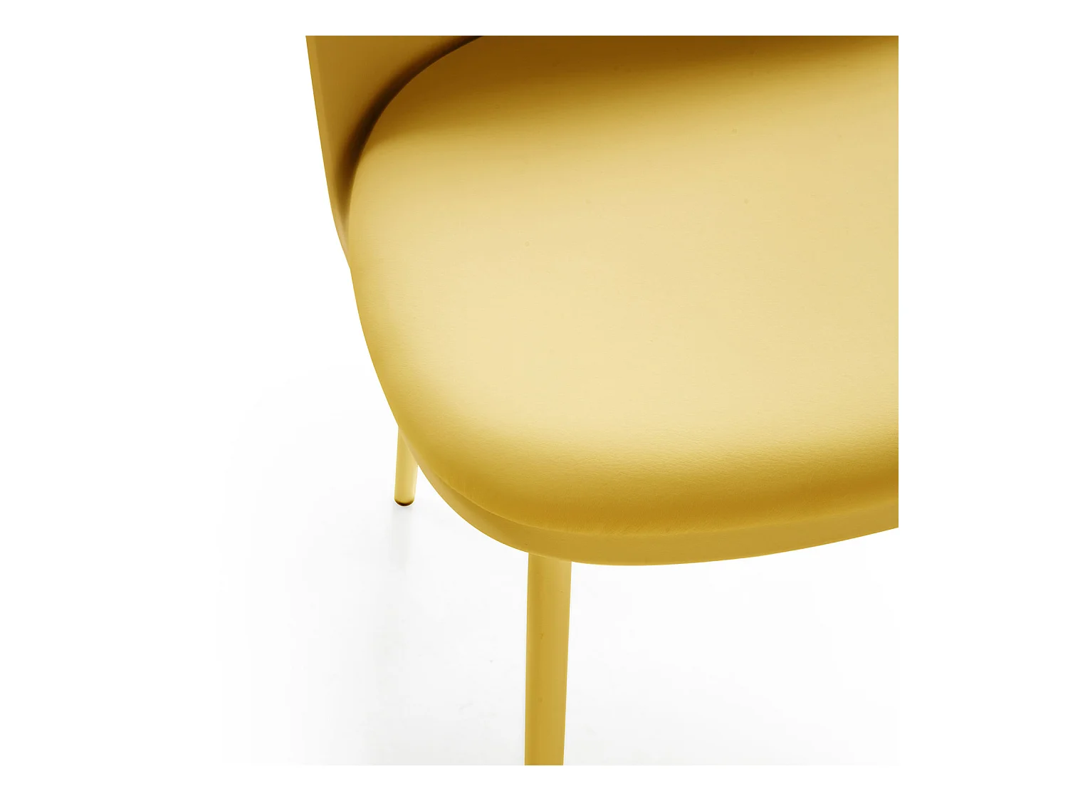 Juego de mesa 120x80 cm y 4 sillas de comedor Kana color Mostaza