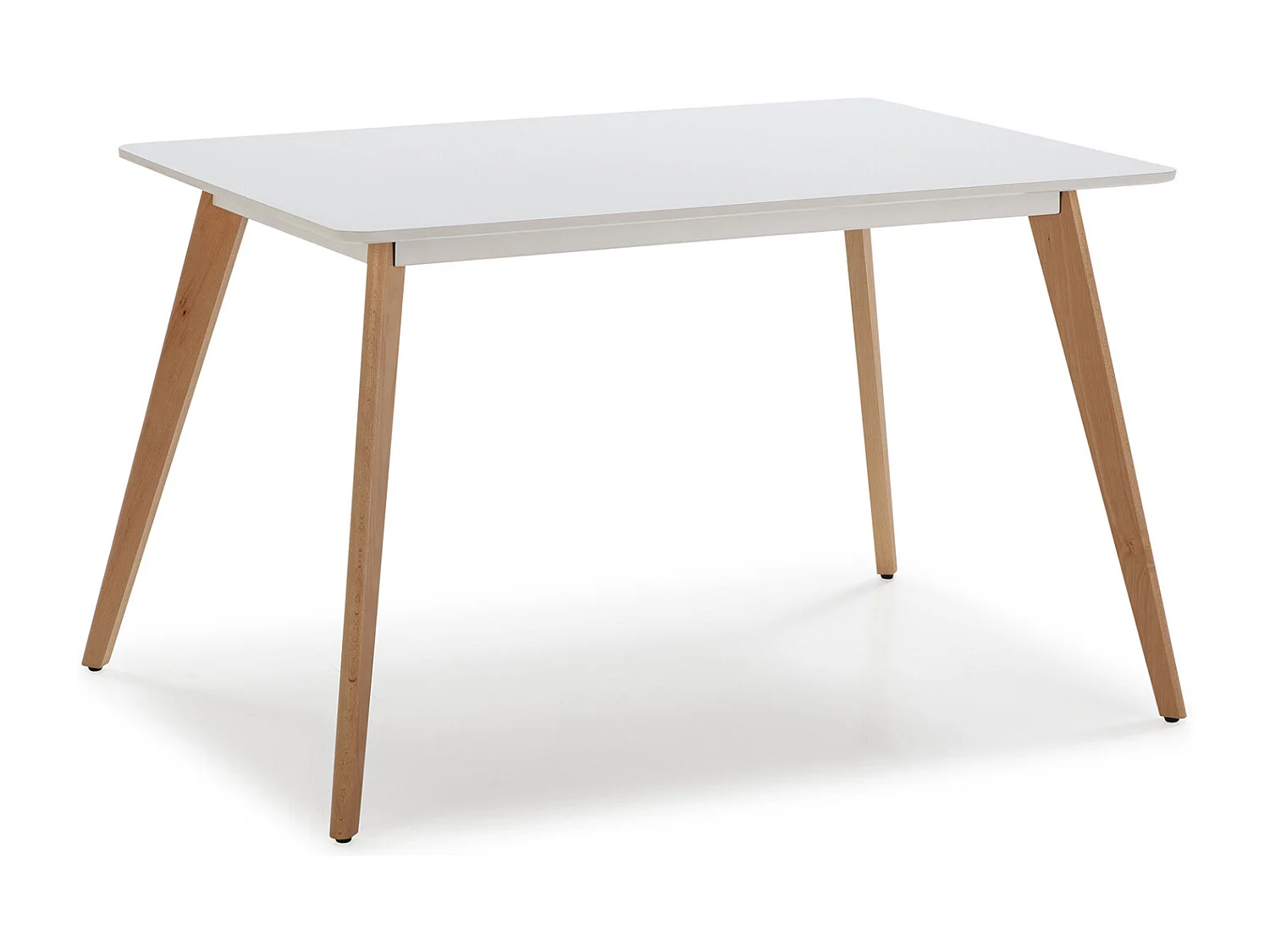 Juego de mesa 120x80 cm y 4 sillas de comedor Kana color Mostaza