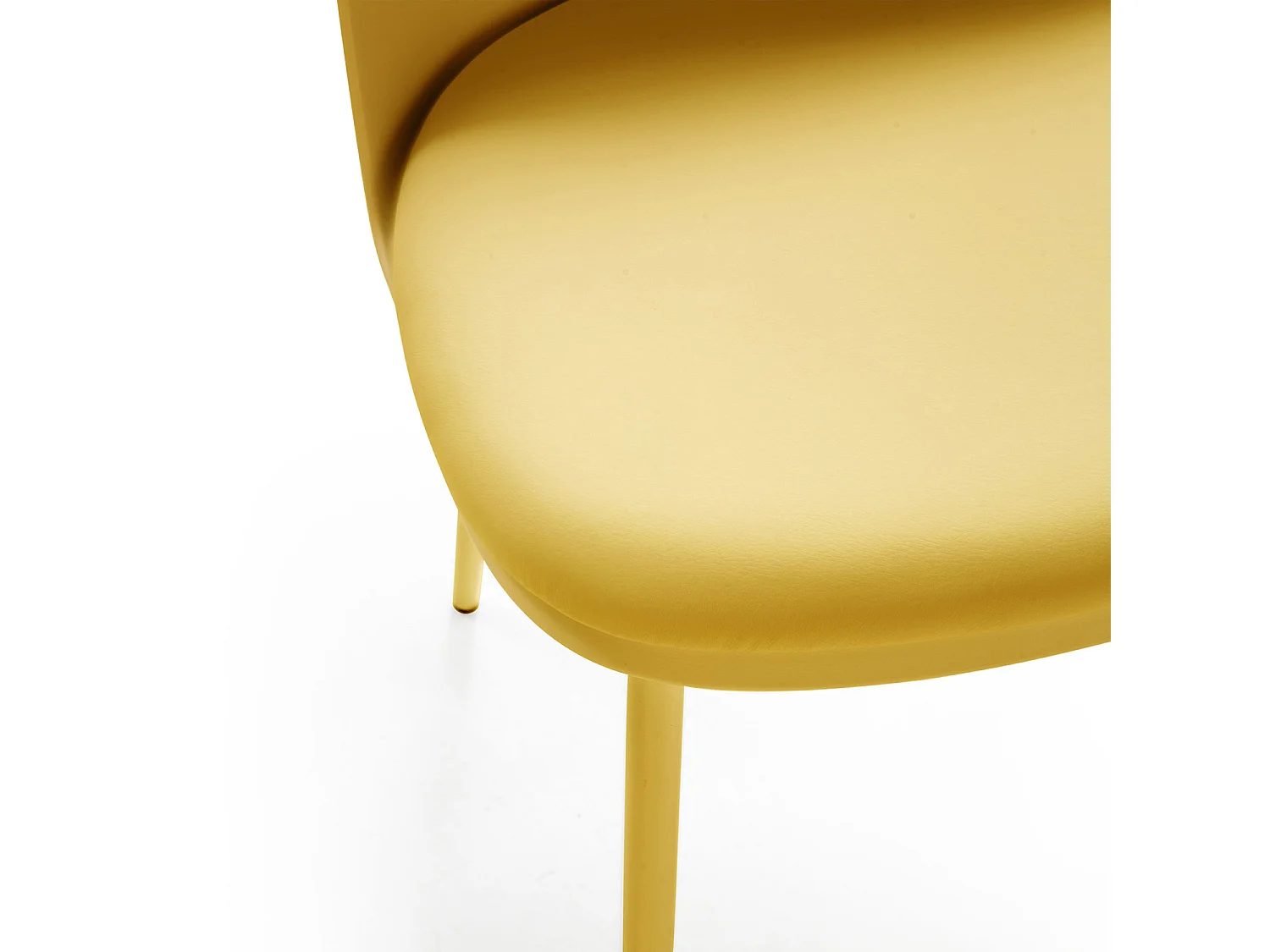 Juego de mesa 120x80 cm y 4 sillas de comedor Kana color Mostaza