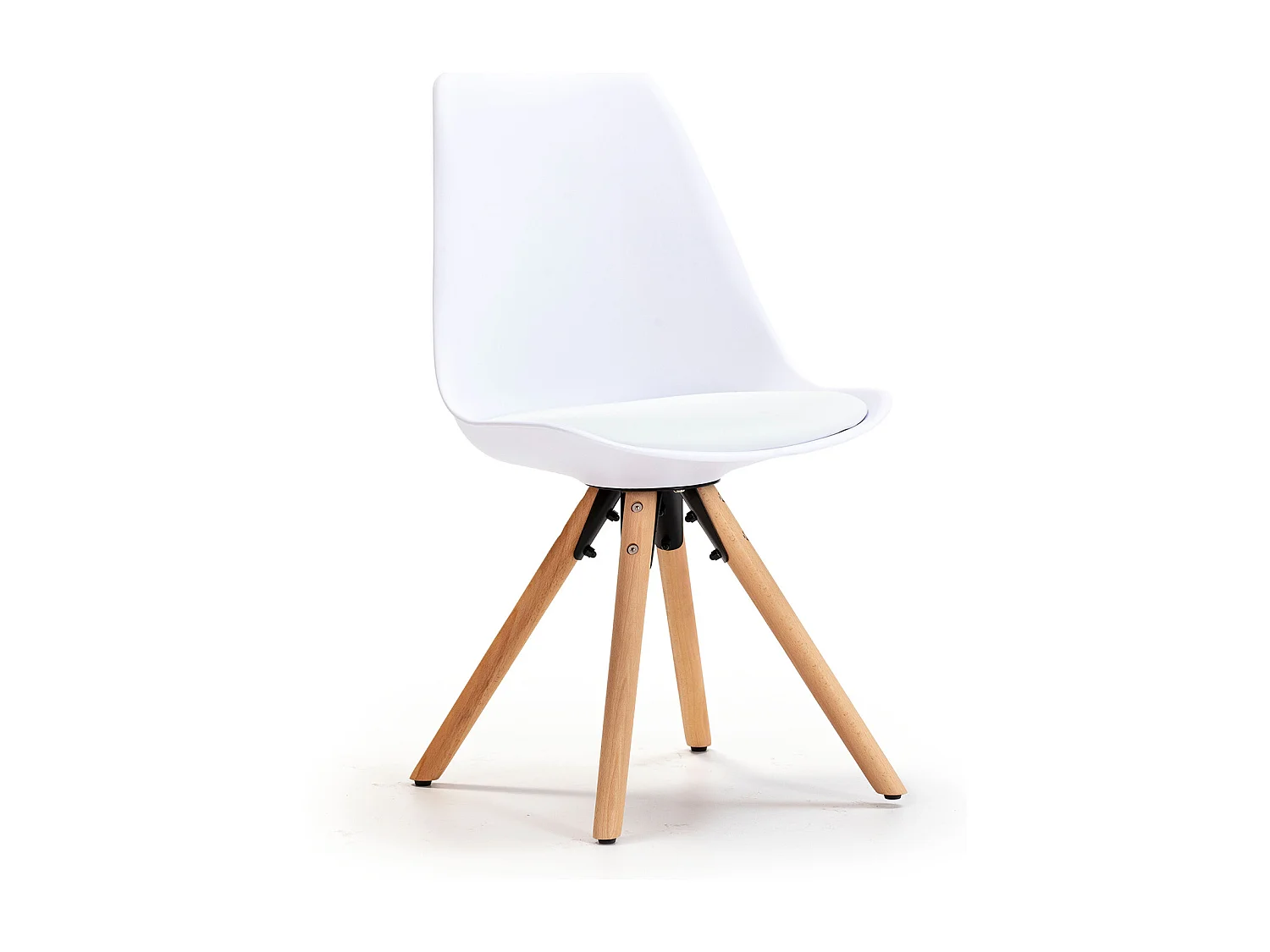 Juego de mesa 120x80 cm y 4 sillas de comedor Jeff color Blanco