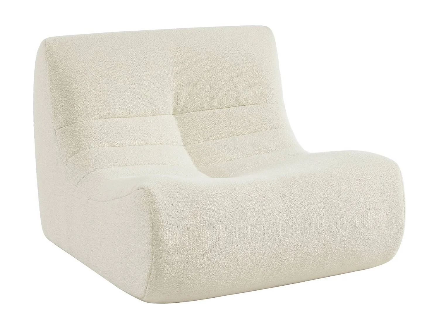 Divano modulare boucle, 2 posti, bianco