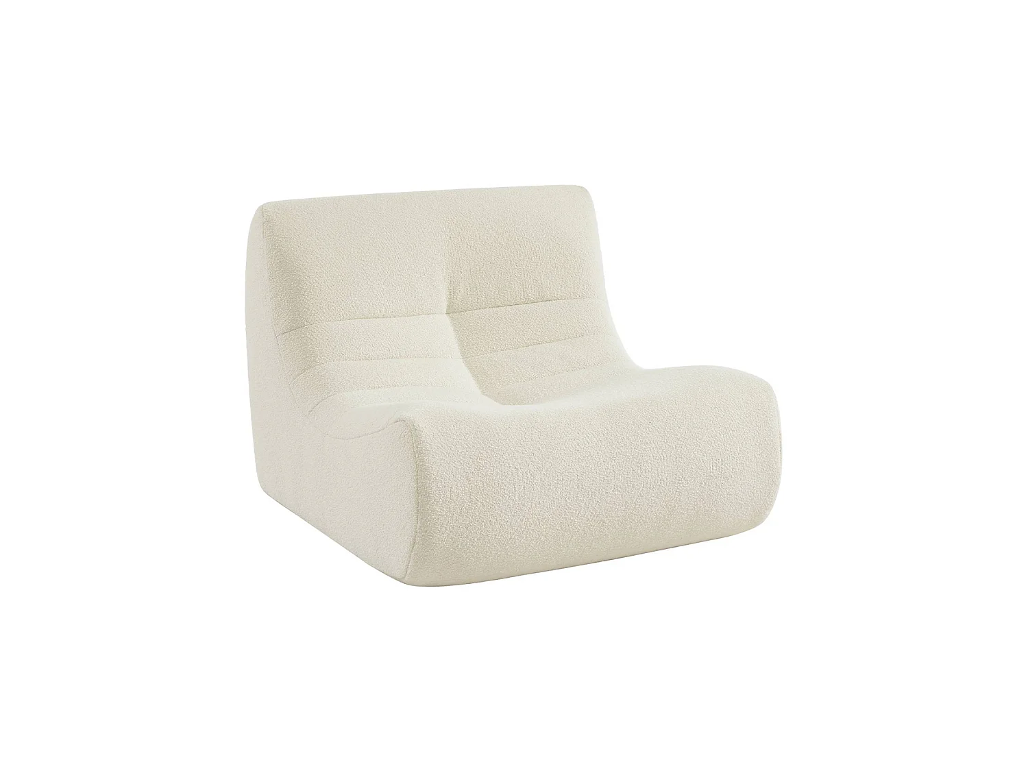 Divano modulare boucle, 2 posti, bianco