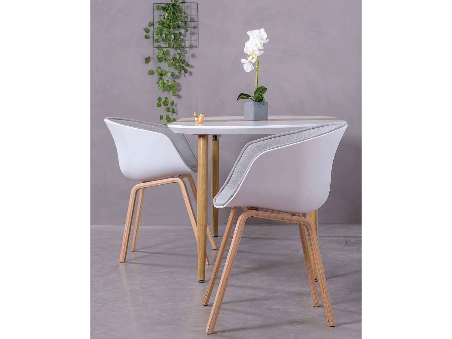 Gestoffeerde eetkamerstoel - Daxer - Grijs