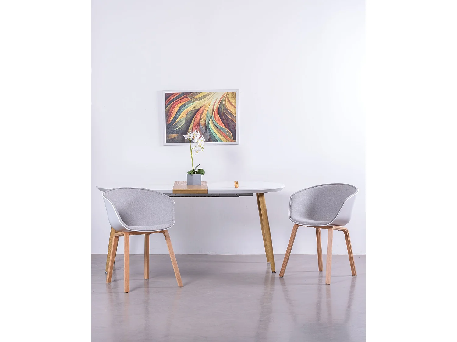 Gestoffeerde eetkamerstoel - Daxer - Grijs