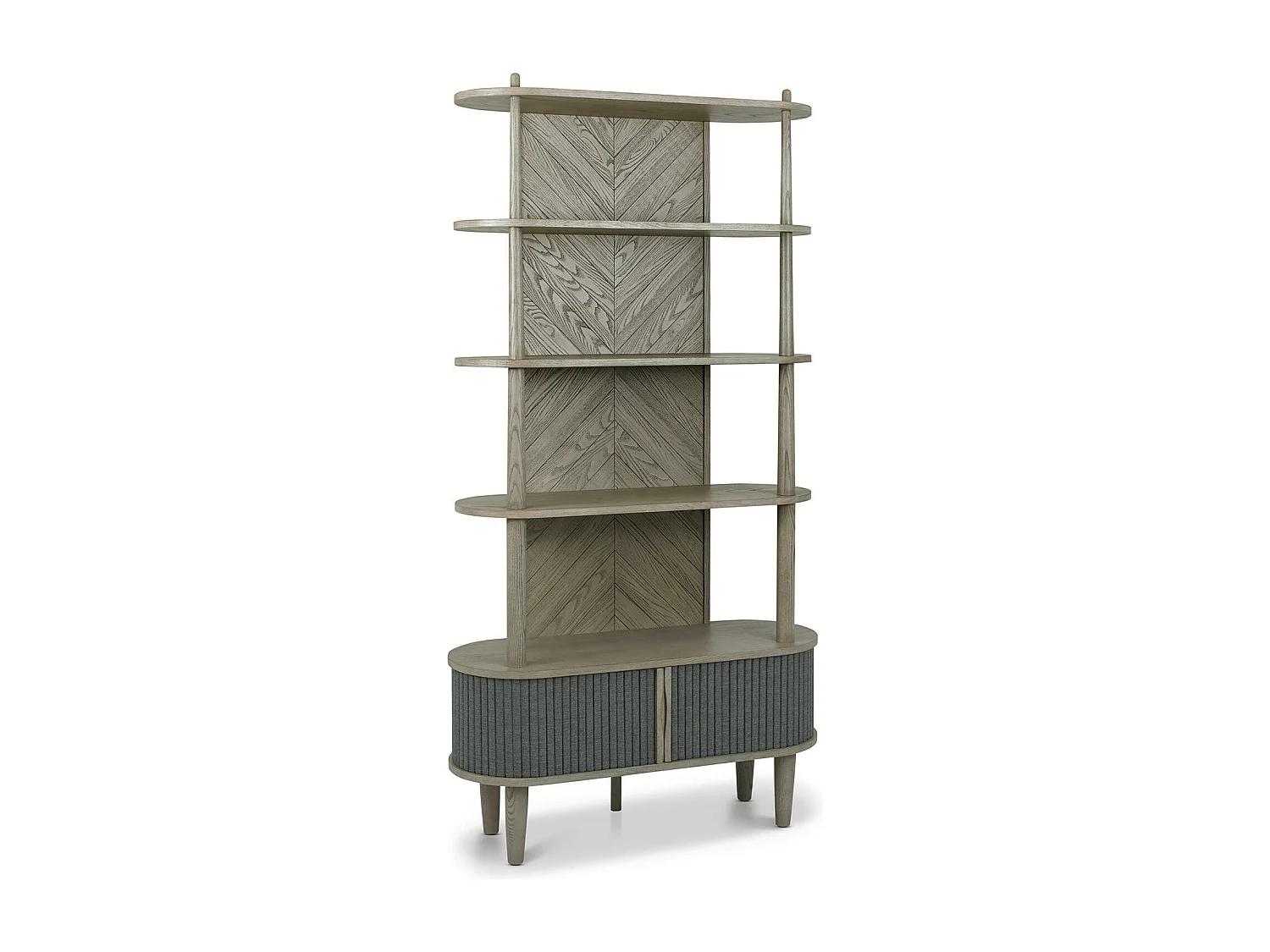 Bibliothèque étagère en bois avec accordéon HOUSTON