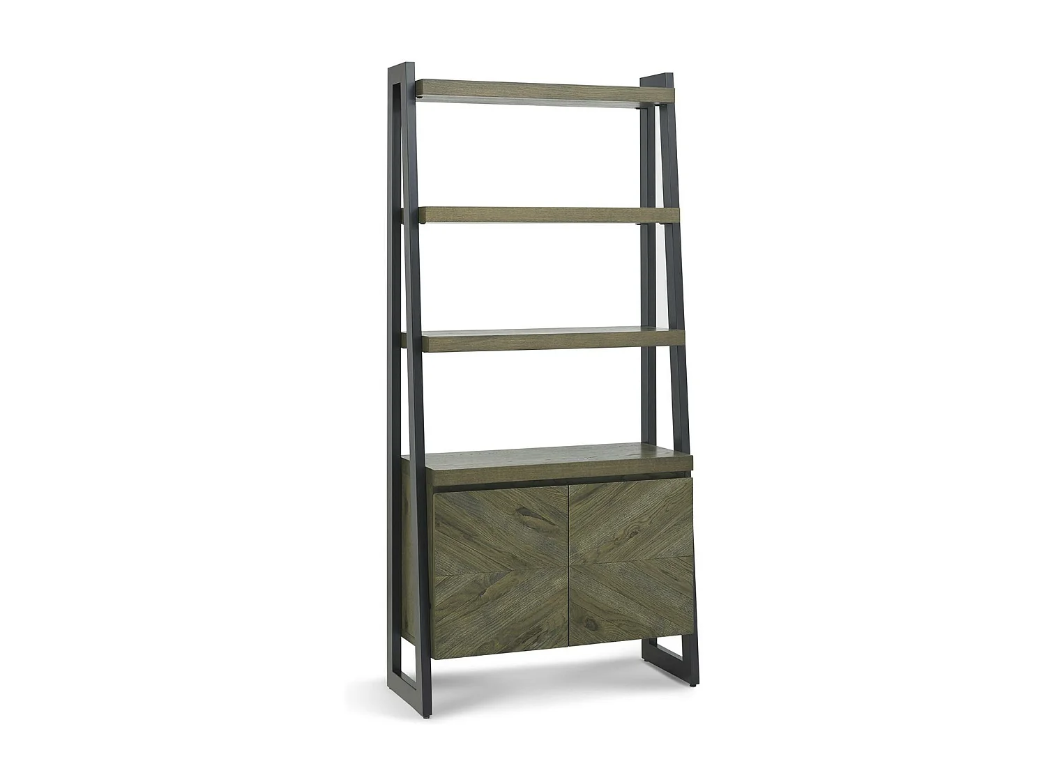 Bibliothèque moderne en marqueterie de chêne ARLINGTON