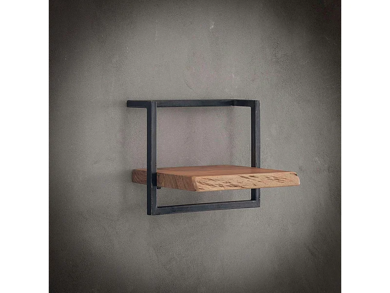 Etagère murale bois métal 40 cm MELBOURNE