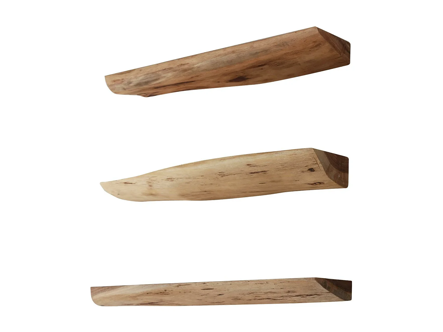 Etagère murale bois massif d'acacia (3 pièces) TRIBECA