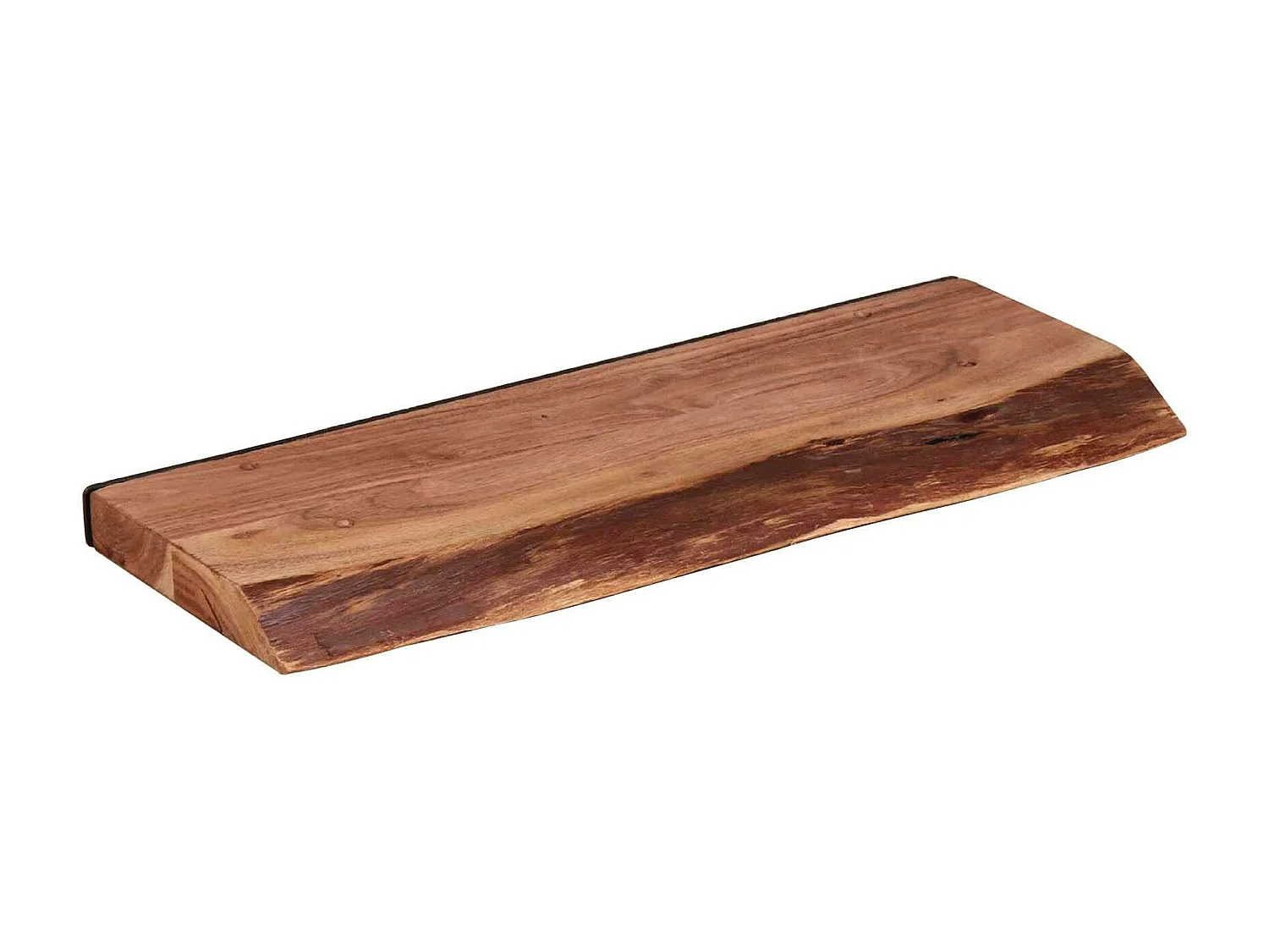 Etagère murale bois massif bordure naturelle 60 cm MELBOURNE