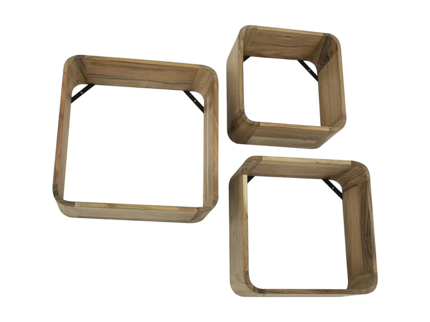 Etagère cube murale en bois d'acacia (lot de 3) MELBOURNE