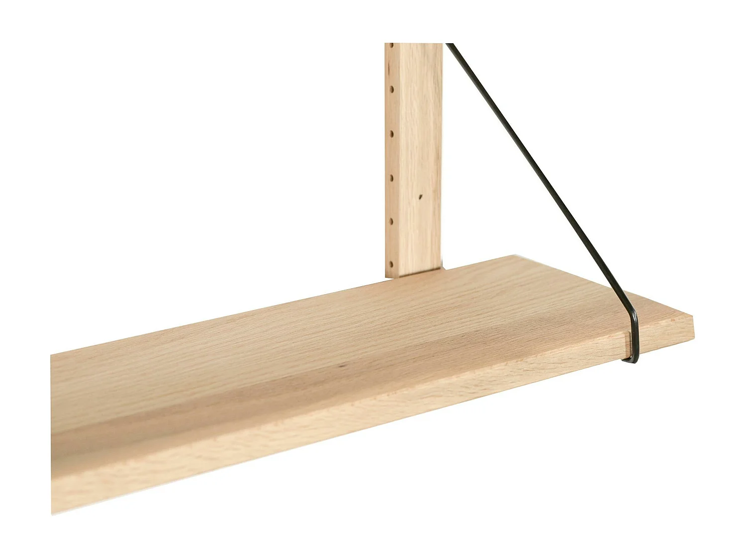 Etagère murale bois massif 2 plateaux (bois blanc) PALERME