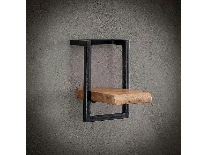 Etagère murale bois métal 20 cm MELBOURNE