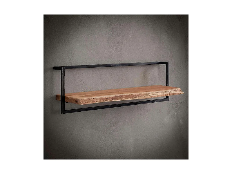 Etagère murale bois métal 100 cm MELBOURNE