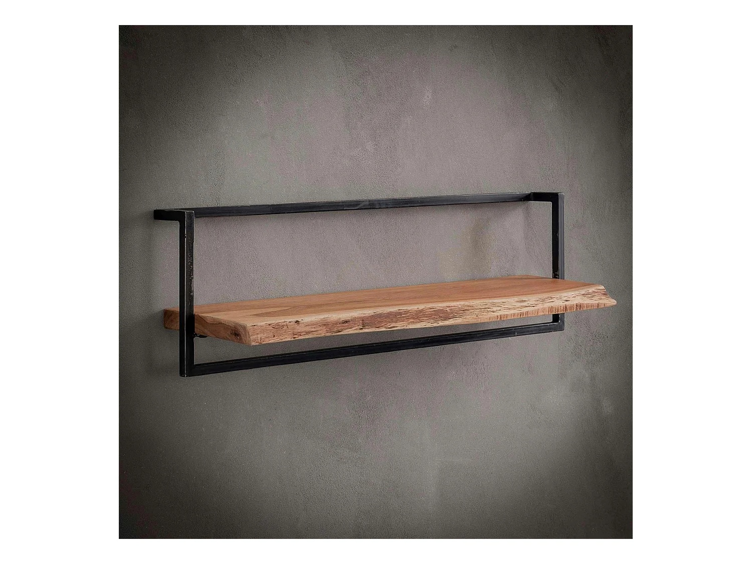 Etagère murale bois métal 100 cm MELBOURNE