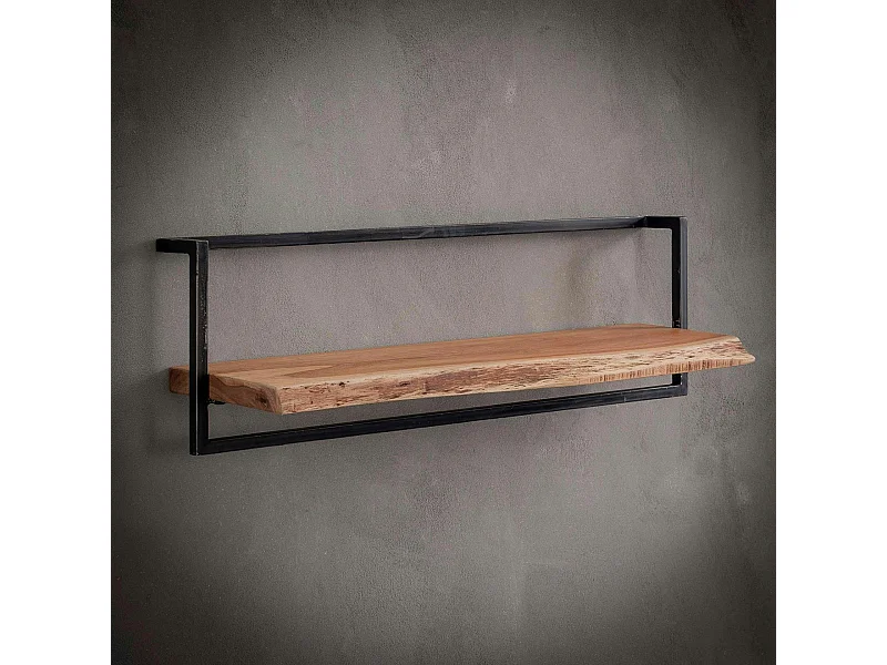 Etagère murale bois métal 100 cm MELBOURNE