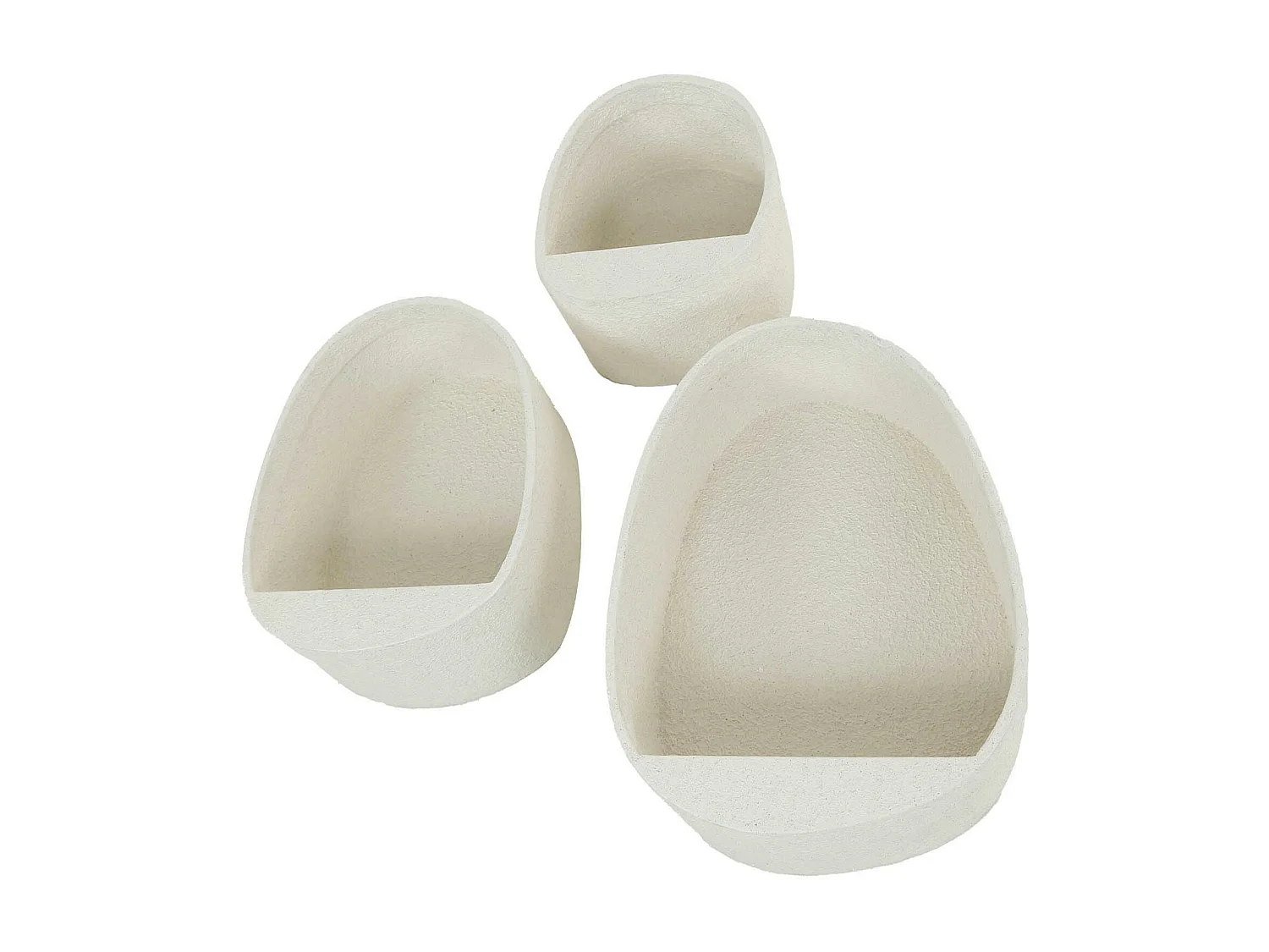 Petite étagère blanche organique en marbre composite (lot de 3) TAJ