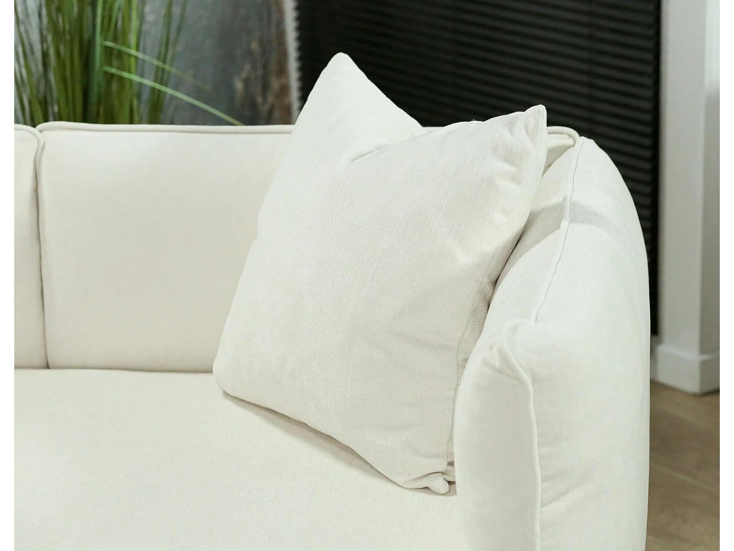 Fauteuil blanc crème moderne TURIN