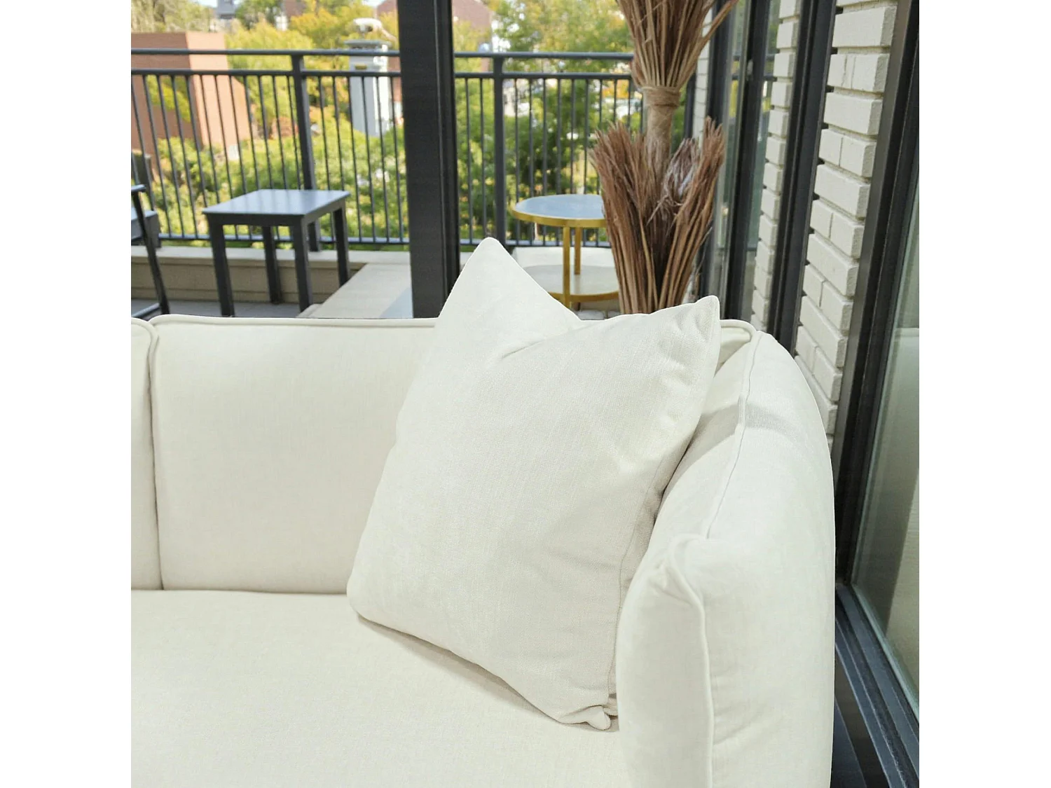 Fauteuil blanc crème moderne TURIN