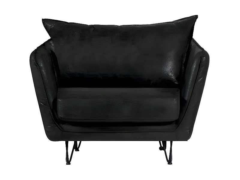 Fauteuil en velours gris EPIKA