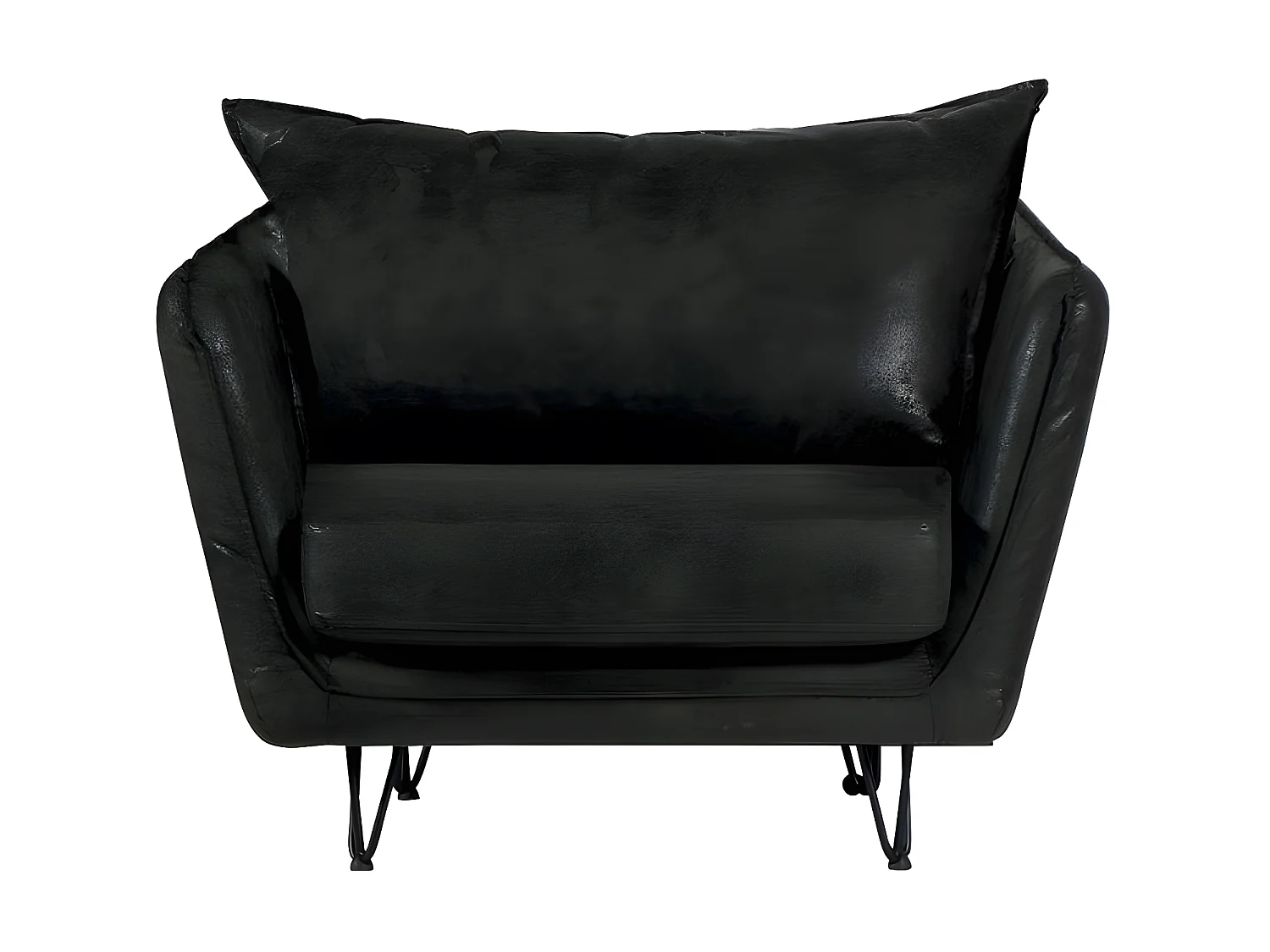 Fauteuil en velours gris EPIKA