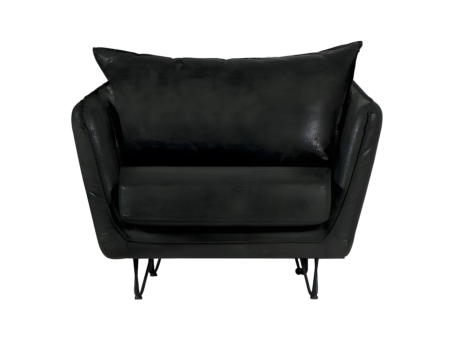 Fauteuil en velours gris EPIKA