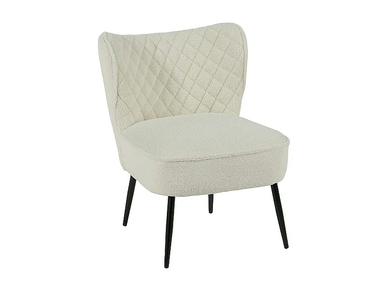 Fauteuil bas blanc MALMOE