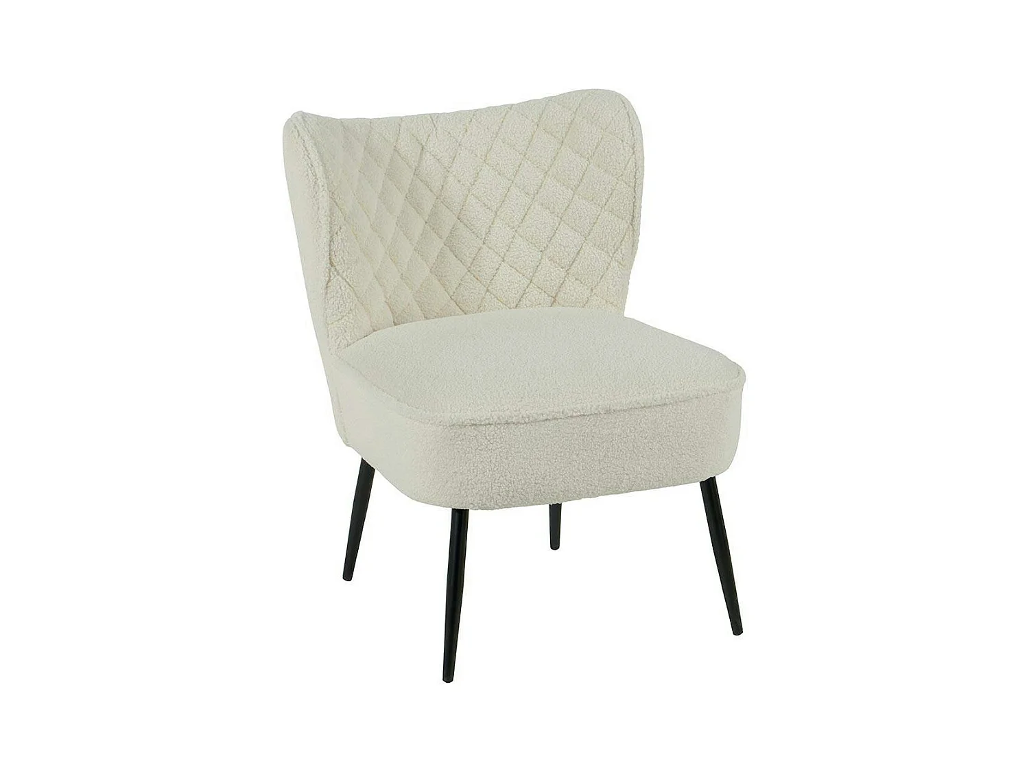Fauteuil bas blanc MALMOE