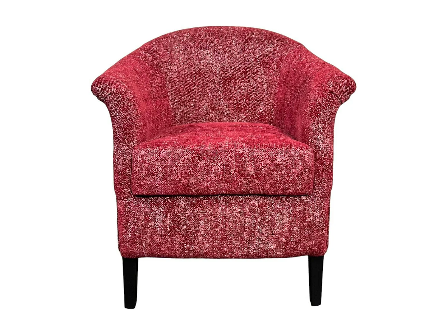 Fauteuil Cabriolet rouge chiné  MIRA