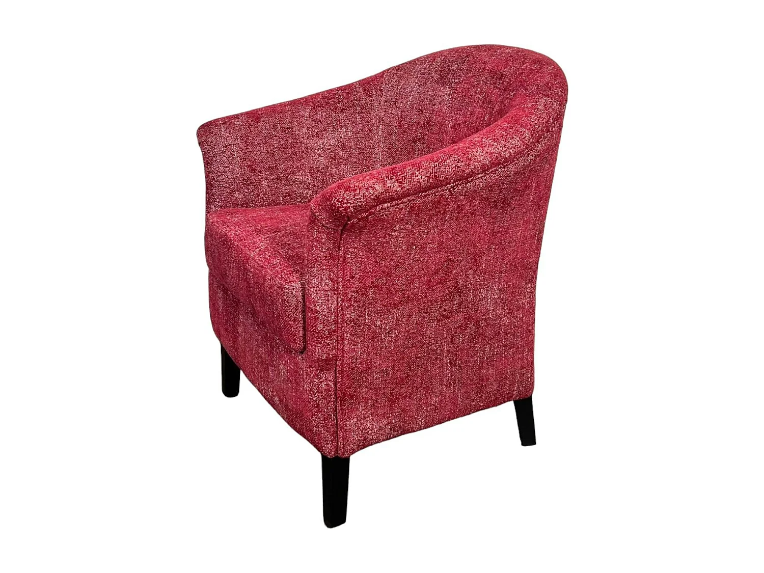 Fauteuil Cabriolet rouge chiné  MIRA
