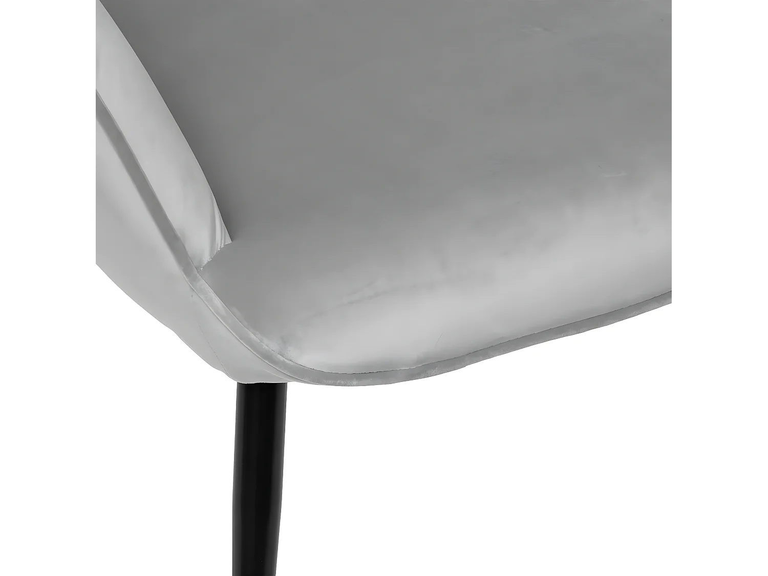 Fauteuil relax en velours gris et son tabouret (2 pièces) GOTEBORG