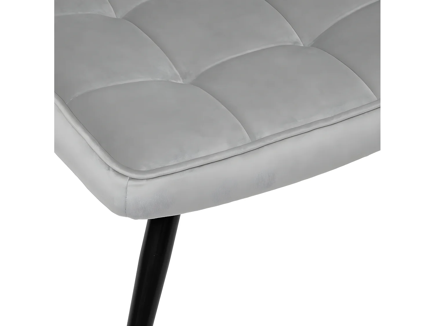Fauteuil relax en velours gris et son tabouret (2 pièces) GOTEBORG
