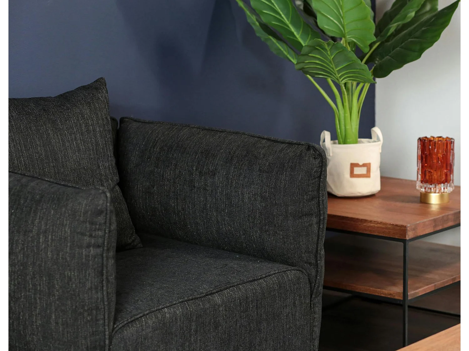 Fauteuil moderne noir TURIN