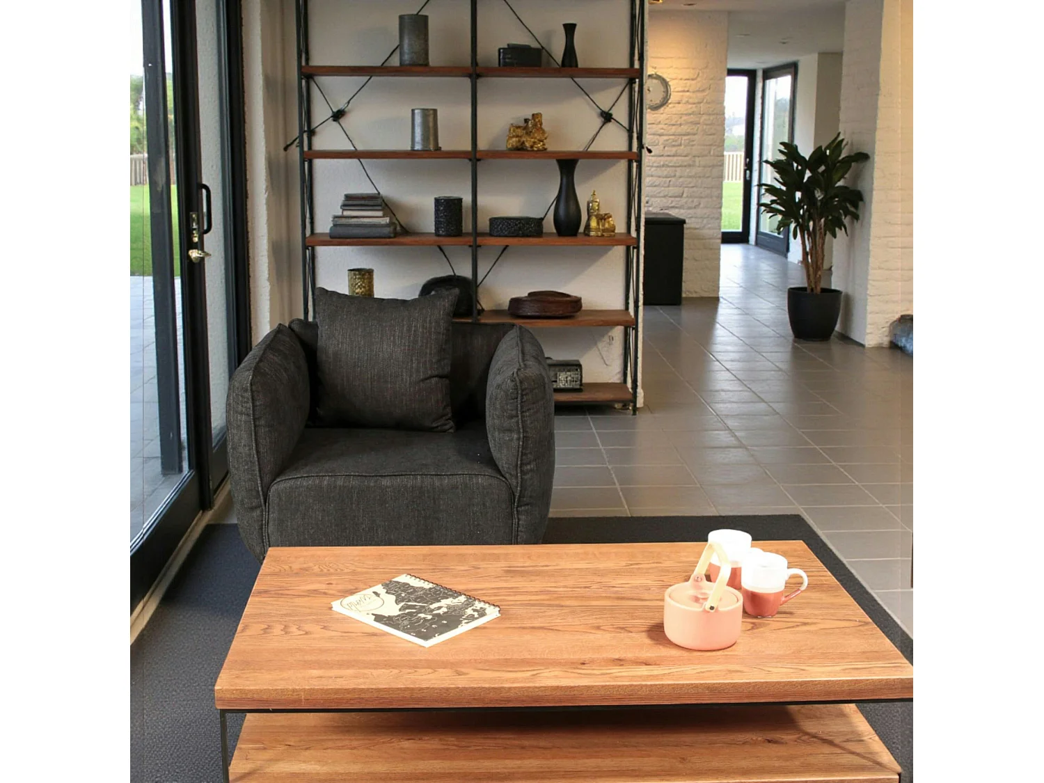 Fauteuil moderne noir TURIN