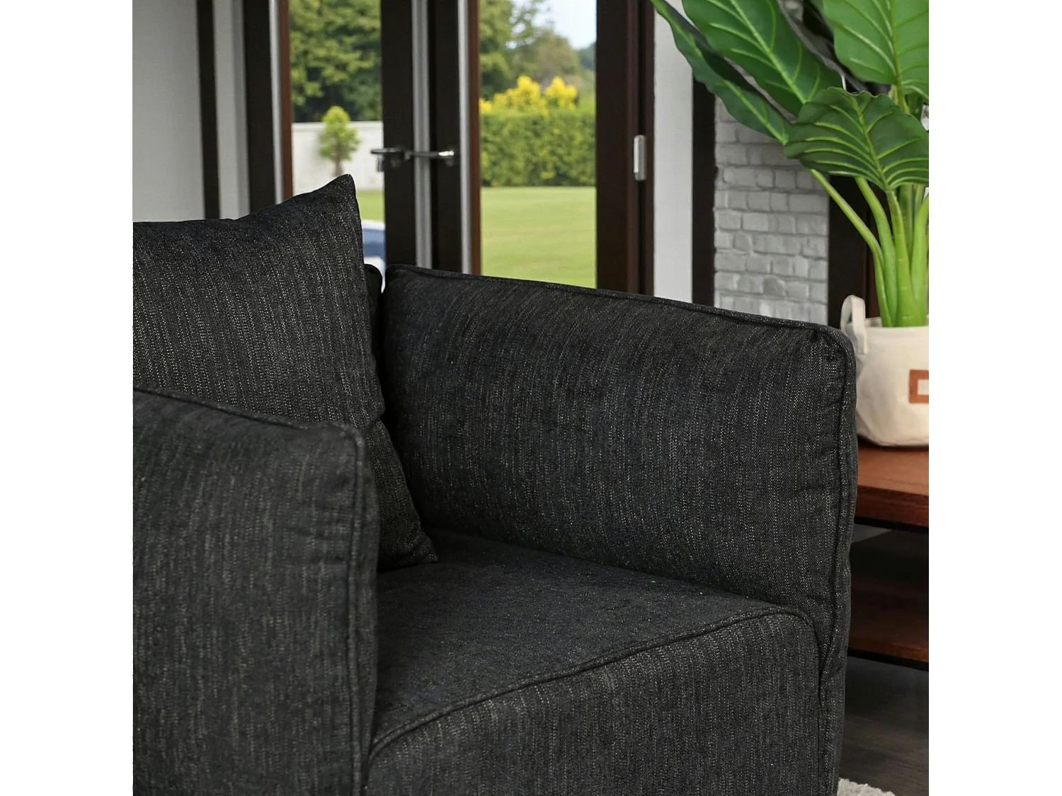 Fauteuil moderne noir TURIN