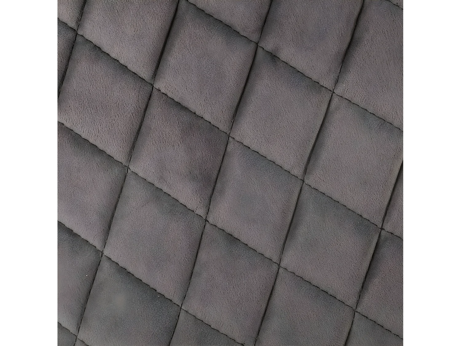 Fauteuil en velours gris foncé à damier