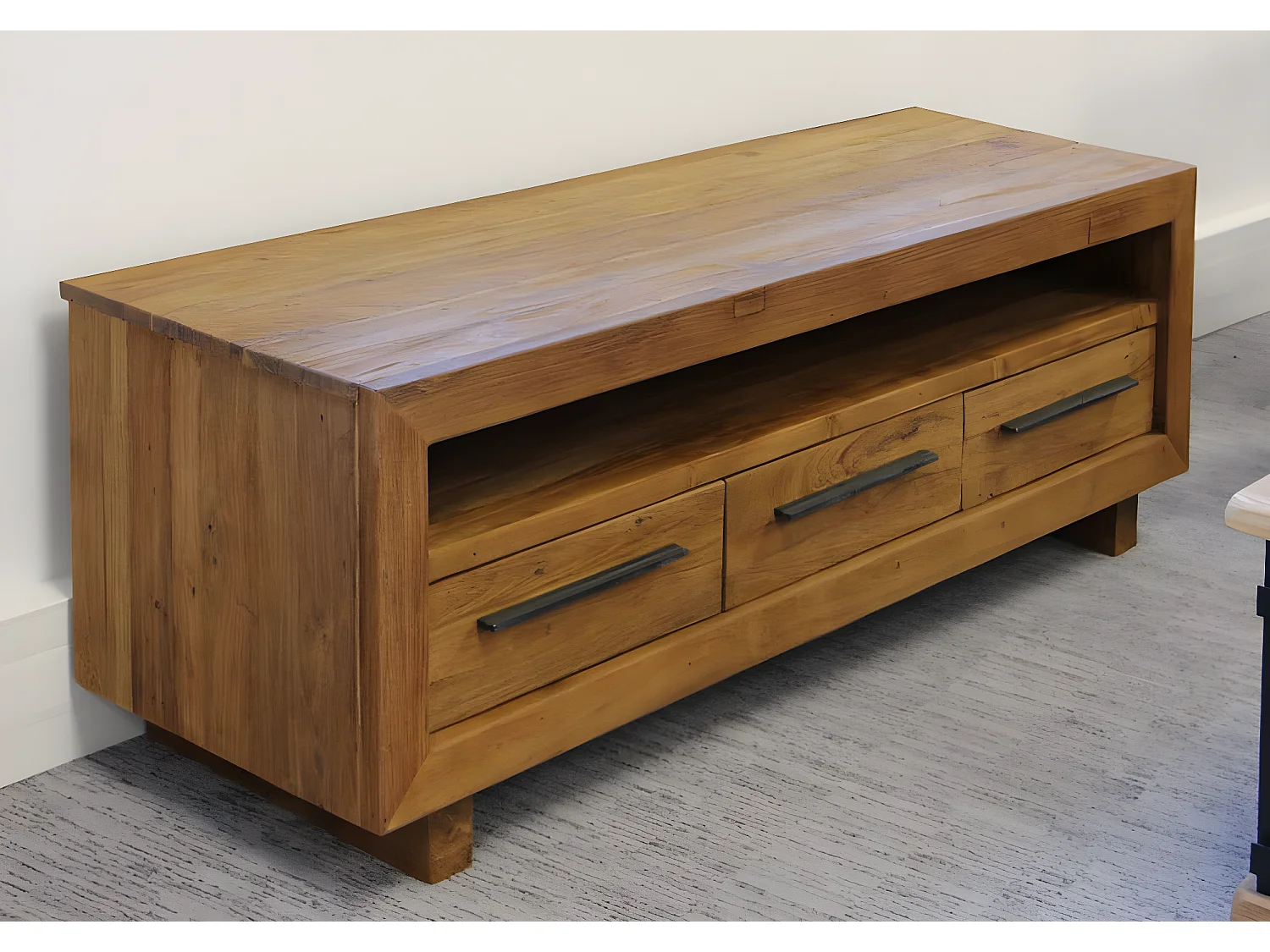 Meuble TV en teck recyclé naturel KERALA