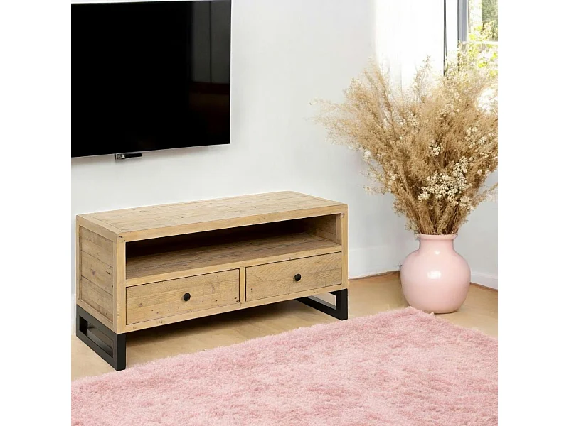 Petit meuble tv en bois recyclé AUCKLAND