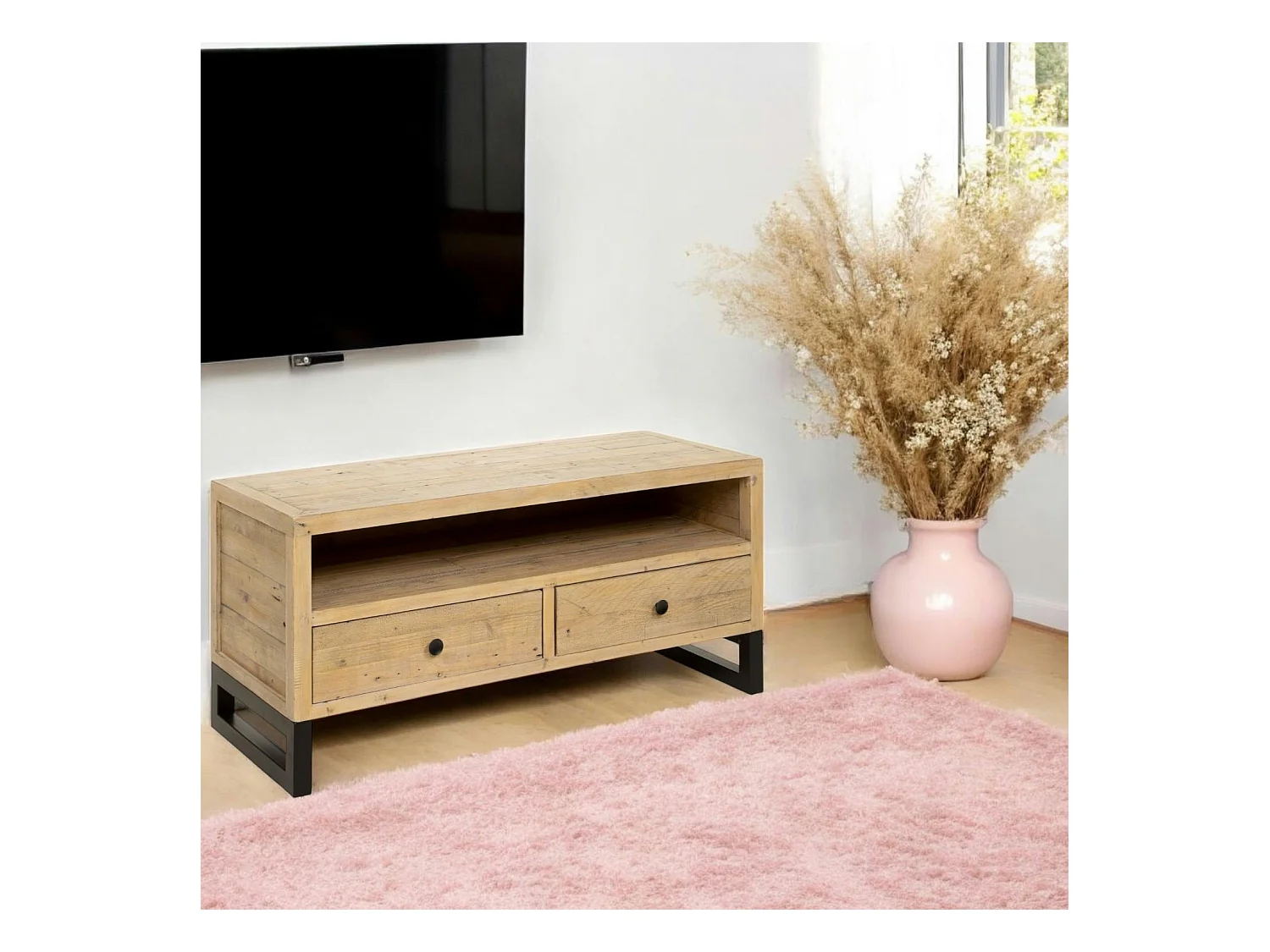 Petit meuble tv en bois recyclé AUCKLAND