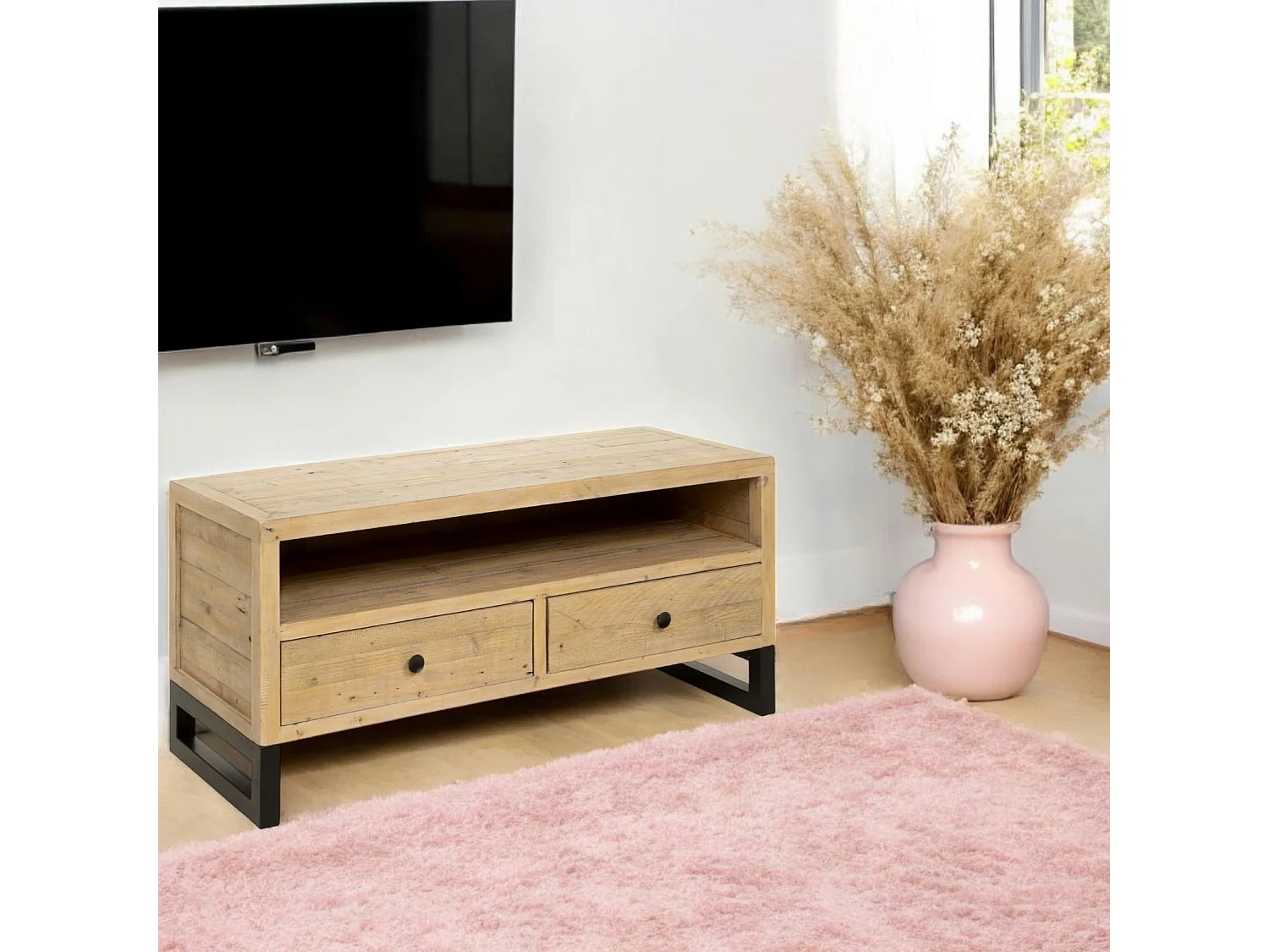 Petit meuble tv en bois recyclé AUCKLAND