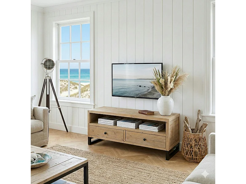 Petit meuble tv en bois recyclé AUCKLAND