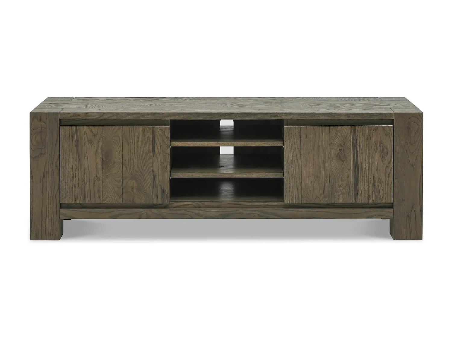 Meuble tv en bois de chêne fumé ALLEN