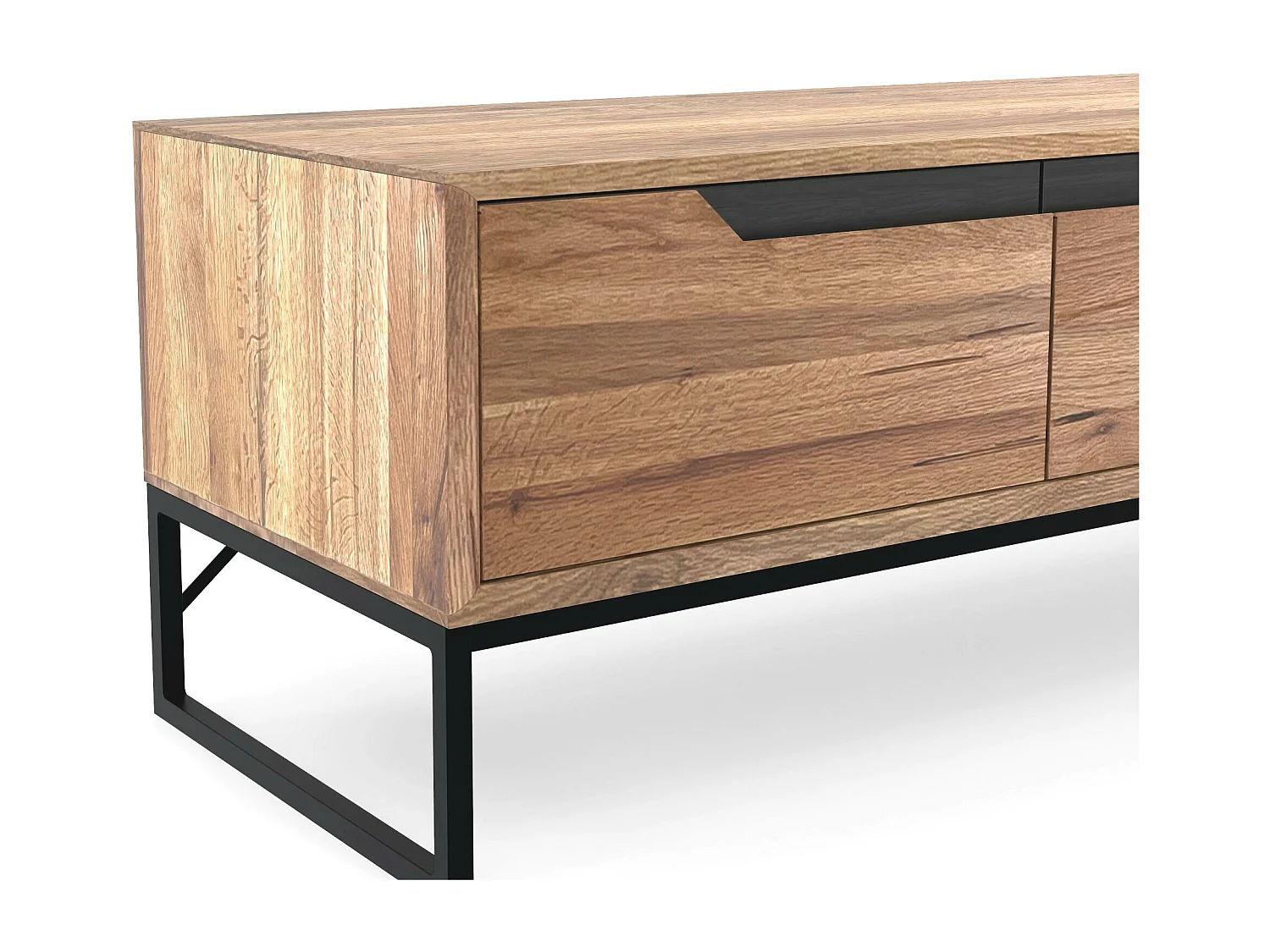 Meuble tv en bois de chêne huilé PALERME