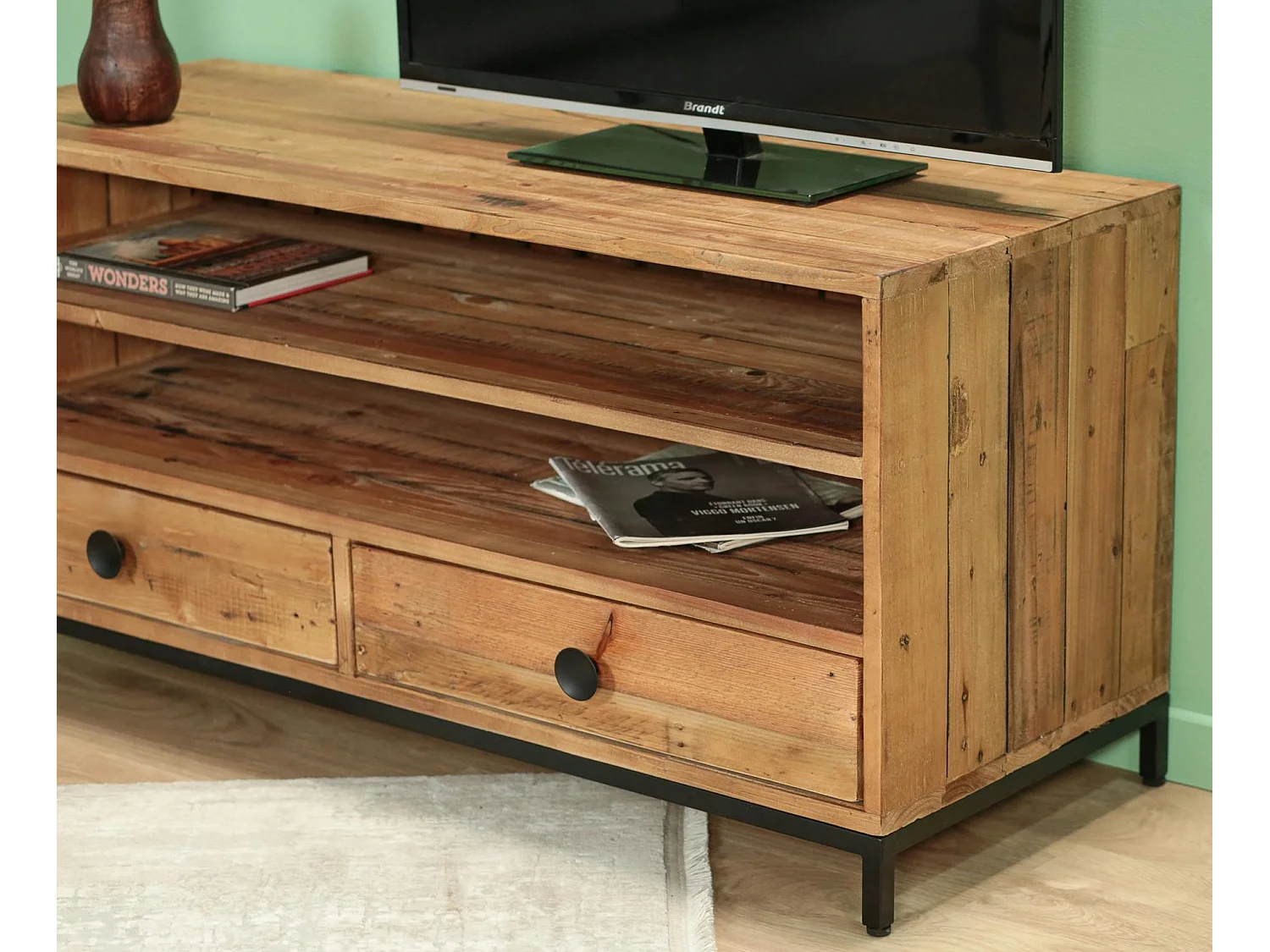 Meuble tv en bois recyclé CANBERRA