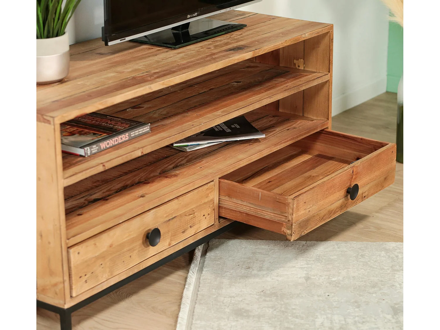 Meuble tv en bois recyclé CANBERRA