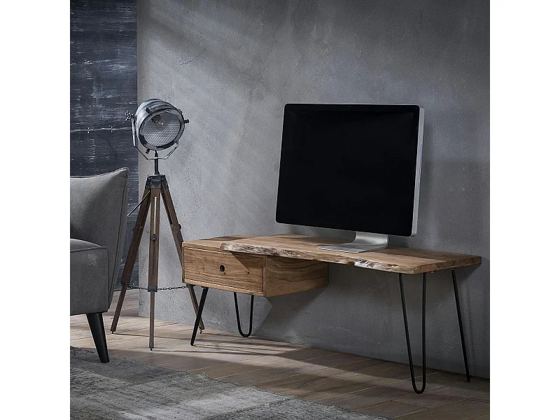Meuble TV scandinave bois massif MELBOURNE