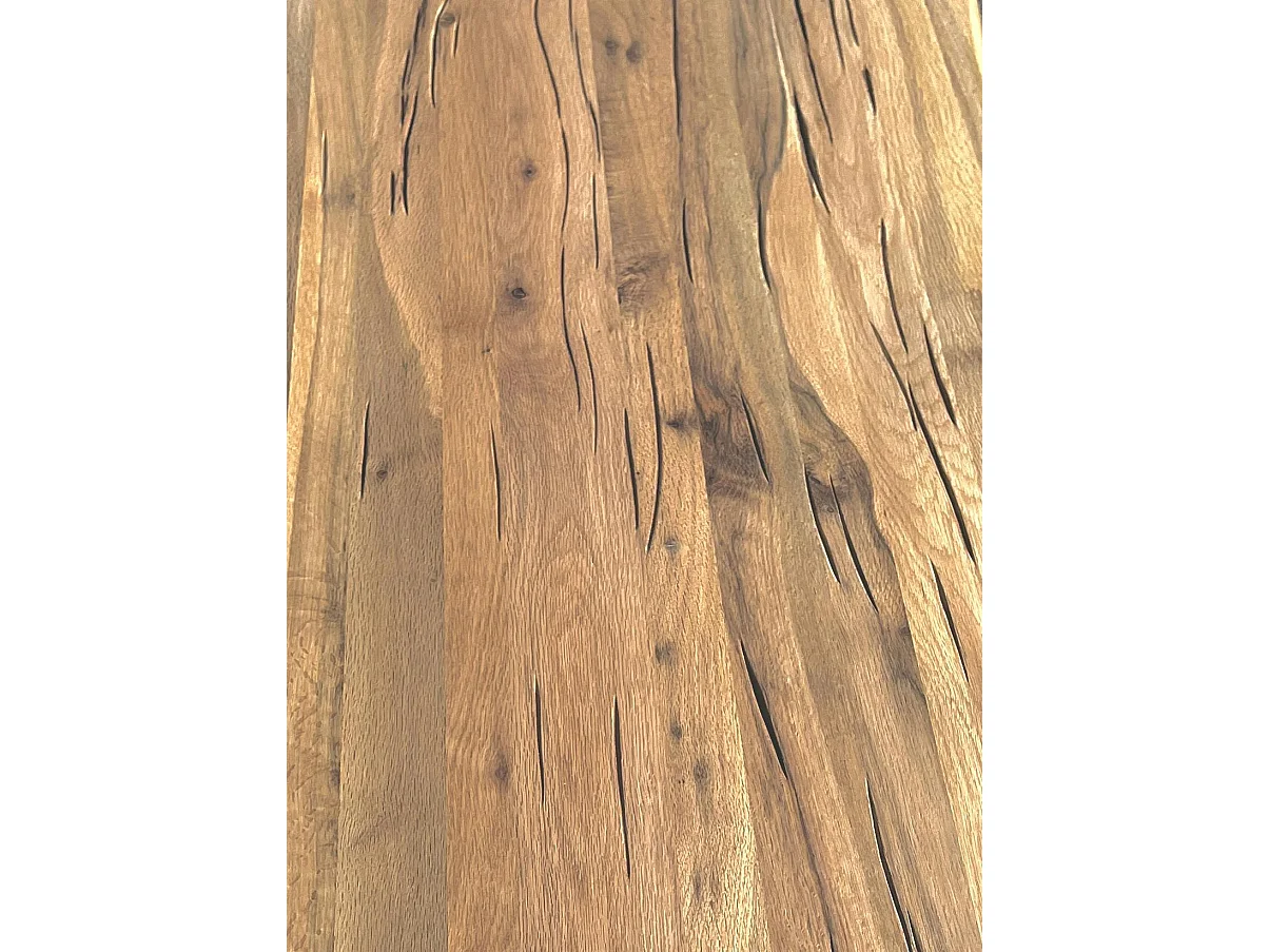 Meuble tv en bois de chêne huilé et pieds obliques PALERME