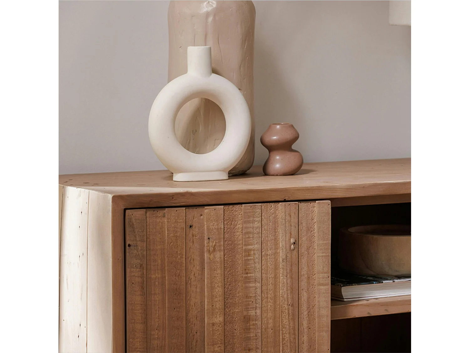 Meuble tv en bois recyclé FSC NELSON